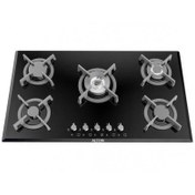 تصویر اجاق گاز شیشه ای آلتون مدل G533N-مشکی ولوم استیل Alton G533N Glass Gas Stove-Black