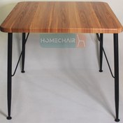 تصویر میز غذاخوری مربع کلاف پروفیل 