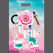 تصویر نایلون طرح دار طرح pink dior کیسه 25 کیلویی 