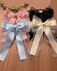 تصویر گل سر بلند وارداتی پینترست پاپیون شیشه ای نولا ترند – گیره موی پاپیون لاکچری و جدید 