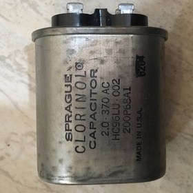 تصویر خازن الکترولت 2 میکروفاراد 370 ولت (HC96LU.002)(sprague clorinol capacitor) 