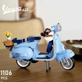 تصویر لگو موتور وسپا ۱۲۵ مدل ۶۵۵۶۶ با ۱۱۰۶ قطعه 