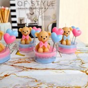 تصویر گیفت شمع وارمری تعیین جنسیت تدی 