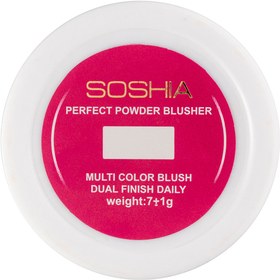 تصویر رژگونه دوآل فینیش وزن 7 گرم سوشیا 1 Soshia Perfect Powder Blusher Dual Finish Daily 22 g