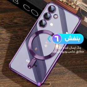 تصویر کاور مگ سیف شفاف محافظ لنزدار مناسب برای گوشی سامسونگ Galaxy S23 FE Transparent Jelly Magsafe Back Cover For Samsung Galaxy S23 FE