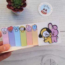 تصویر استیک نوت مدل بی‌تی‌اس بی‌تی۲۱ طرح چیمی و کوکی BTS BT21 Chimmy Cooky stick note