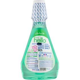 تصویر دهانشویه مناسب دندان حساس حجم 470 میل هلو فرش Hello Fresh Mouthwash Sensitive 470 ml