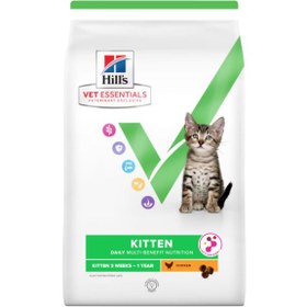 تصویر غذای خشک بچه گربه هیلز مولتی بنفیت مدل (Hills Vet Essential Multi-benefit kitten) 