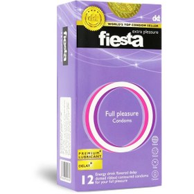 تصویر کاندوم فول پلژر فیستا 12عددی Full pleasure condoms fiesta 12pcs