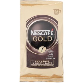 تصویر پودر قهوه فوری نسکافه nescafe گلد وزن 200 گرم nescafe gold coffee wieght 200gr