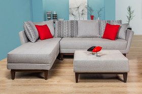 تصویر ست مبل راحتی نیلپر مدل ال بلرتو با اتومان Blerto Nilper sofa - L Blerto