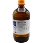 تصویر نیتریک اسید 65 درصد گرید Extra pure یک لیتری بطری شیشه ای دکتر مجللی Nitric acid 65% 1 Lit, Grade Extera pure, Glass Bottle DR. MOJALLALI