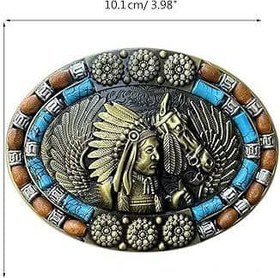 تصویر سگک کمربند طرح سرخپوست 