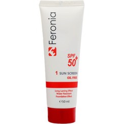 تصویر کرم ضد آفتاب فرونیا 2 بی رنگ فاقد چربی SPF50 Feronia SunScreen2 Oil Free SPF50 cream 50ml