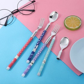 تصویر مداد فشنگی طرح قاشق و چنگال 