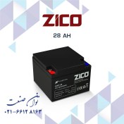 تصویر باتری 12 ولت 28 آمپر یو پی اس زیکو 