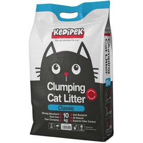 تصویر خاک گربه کلامپینگ کلاسیک برند کدیپک وزن 10 کیلوگرم Kedipek Clumping Cat Litter Classic Model 10Kg