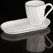 تصویر سرویس چای خوری لمون کارمن ۲ پارچه لب طلا 