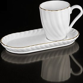 تصویر سرویس چای خوری لمون کارمن ۲ پارچه لب طلا 