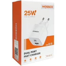 تصویر شارژر 25 وات مسکو مدل MOSSCO IC-22 