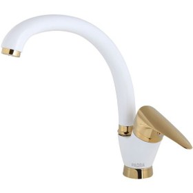 تصویر شیر ظرفشویی پادرا مدل آلفا Padra dishwasher faucet, Alpha model, white and golden