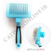 تصویر برس سگ و گربه قابلت تخلیه مو مدل دوک dog and cat hair Comb duke