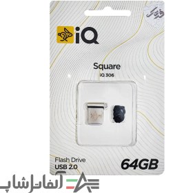 تصویر فلش مموری IQ مدل Square 306 ظرفیت 64 گیگابایت 