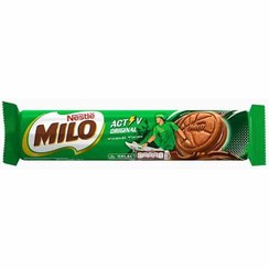 تصویر بیسکوییت نستله کرمدار شیری میلو ۱۰۴گرم-Nestle milo activ milk 