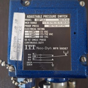 تصویر پرشر سوئیچ آی‌تی‌تی نئو MFR 98087 ITT Neo-Dyn Adjustable Pressure Switch MFR 98087