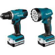 تصویر دریل شارژی ماکیتا به همراه چراغ قوه DF347DWLX1 