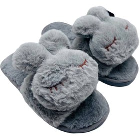 تصویر دمپایی حوله ای مدل خرگوش 