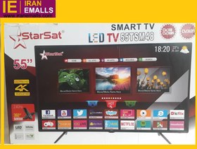 تصویر تلویزیون 55 اینچ 4کی با سیستم عامل اندروید UHD استارست Star Sat 55TSM48 با کنترل جادویی 