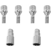 تصویر پیچ چرخ و رینگ ضد سرقت خودرو قطعه سازان کبیر مدل PICH-L90-30900 مناسب برای رنو L90 مجموعه 6 عددی 