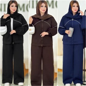 تصویر ست سویشرت و شلوار اویشو یقه ایستاده 