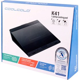 تصویر پایه خنک کننده لپ تاپ کول کلد مدل K41-1 CoolCold K41-1 2-Fan Laptop CoolPad