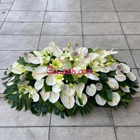 تصویر سبد گل رومیزی رضوان 