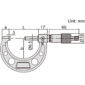 تصویر میکرومتر خارج سنج 250-3203 اینسایز (250-225 میلیمتر) outside-micrometer-3203-2