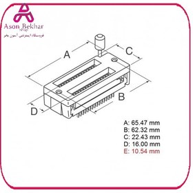 تصویر زیف سوکت 40 پایه ، ZIF SOCKET 40 PIN 