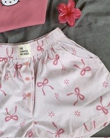 تصویر شورتک پاپیون صورتی 