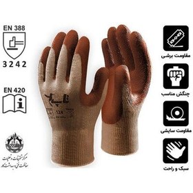 تصویر دستکش ایمنی تاپ کد 124 - مشکی 