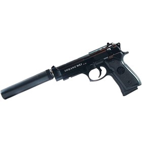 تصویر کلت Airsoft فلزی C18+ خفه کن دار 