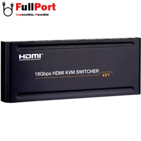 تصویر سوئیچ کی وی ام 4 خروجی اتومات HDMI+USB فرانت مدل FN-K241 FARANET FN-K241 HDMI+USB 4 Port Automatic KVM Switch