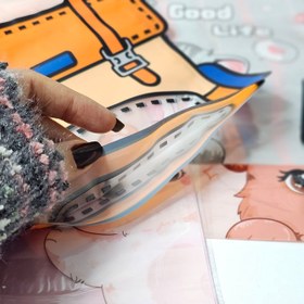 تصویر زیپ کیپ طرح کیف دو رنگ 