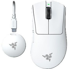 تصویر موس گیمنیگ Razer DeathAdder V4 Pro-White Razer DeathAdder V4 Pro-White-ریزر