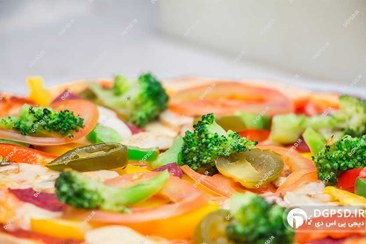 تصویر عکس پیتزا سبزیجات با کیفیت عالی 