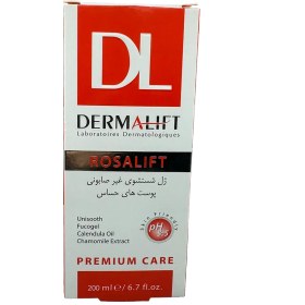 تصویر ژل شستشوی غیر صابونی پوست های حساس رزالیفت درمالیفت Dermalift Rosalift Syndet Gel For Sensitive Skin Face And Body