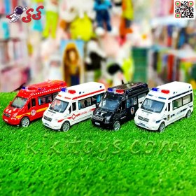 تصویر ماشین فلزی آمبولانس و پلیس اسباب بازی سری مشاغل Police car and Ambulance A0608 