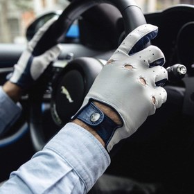 تصویر دستکش مدل رانندگی - بژ - 10.5 