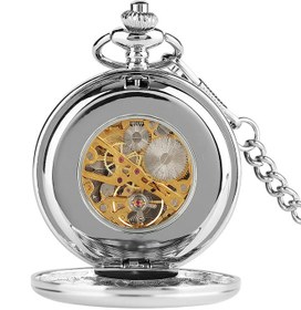 تصویر ساعت جیبی آنالوگ ضد آب استیل ضد زنگ مدل P850C برند yisuya Water Resistant Stainless Steel Analog Pocket Watch P850C