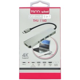 تصویر هاب USB تسکو مدل THU 1160 TSCO THU 1160 USB 3.0/HDMI/AUX/Type-C PD To Type-C Hub